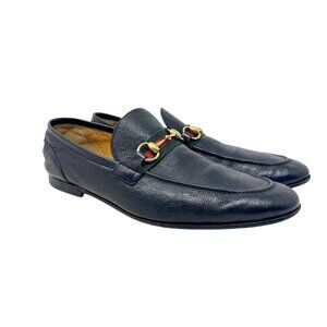Horsebit Web Loafers Grain Black Leather dress shoes